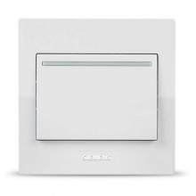 西门子开关插座面板 悦动白墙壁一开双控带荧光面板